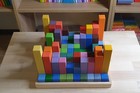 Montessori Wooden Building Blocks   100 Piece Wooden Block Set   Waldorf Toy