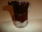 Vintage Souvenir Red Flash Ruby Glass Pitcher Indian Springs Ga 1907 Sarrah