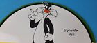 Vintage Black Cat Cigarettes Porcelain Tobacco Gas General Store Sign