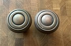 Pair Antique Vintage Brass Door Knobs  2 Total   Preowned