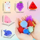 20 Pack Mochi Squishy Toys Set  Mini Animals And Fruits Squishies Fidget Toys   