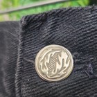 Vintage 90s Kayo Of California Black Denim Stretch Mini Skirt Size 9 Made In Usa