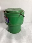 Rare Vtg 11    Lucky Floater Green Metal Minnow Bait Bucket  two In One   Chicago