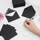 100 Pack 4 X 2 75  Mini Envelopes 120gsm Black Gift Card Envelopes Black-100