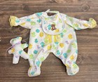 My Child Doll Pajama Set W  Teddy Bear   Bib 3 Pc Vintage-style Outfit