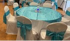 108 In  Round Polyester Tablecloths  Turquoise