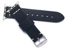 Black Genuine Leather Classic Style Men Watch Strap For Apple Iwatch 42 44mm
