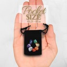 7 Chakra Stones Healing Tiny Crystals Set Velvet Pouch 7
