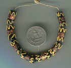 African Trade Beads Vintage Antique Venetian Glass Beads Black Wedding Cake Bead