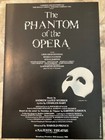  phantom Of The Opera  Broadway Musical Souvenir Program-w cast Insert June 1989