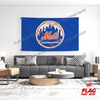 New York Mets Flag 3x5 Ft Banner Logo Grommets Man Cave Us Seller Free Shipping 