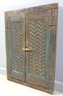 Antique Wooden Wall D  cor Window Panel Frame Original Old Hand Crafted Rustic Pa