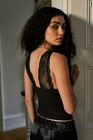 New Free People Power Play Cami Black Intimately Fp Tank Top Lace Size S Small