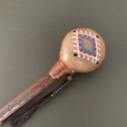 Native American Hand Made Shaman Peyote Rattle Shaker Ornament 5    Rawhide
