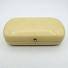 Antique Sewing Kit 800 Silver Thimble Gold Wash Scissors Celluloid Case