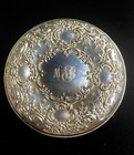 Vintage Towle Sterling Silver Ornate Scroll Floral Compact Mirror  Monogrammed