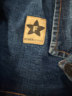 Vintage Y2k Loft Denim Military Jacket Womens Size S