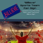  billieve  Motivational Wall Hanging For Sports Fans - 12  Wide X 6  