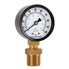 2  Well Pump Pressure Gauge 0-100psi bar 1 4 npt Male With 1 2 npt Adaptor