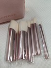 Jenny Patinkin Mini Travel Makeup Brush Set W  Pink Case Zipper Pouch
