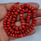 Italian Red Coral Loose Beads Gemstone Vintage 100  Natural Coral Rondelle Beads