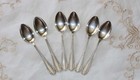 Sizeable Antique Vintage Set 6 Art Nouveau 800 Silver European German Teaspoons
