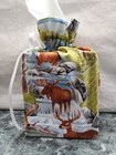 Deer   Moose On Cotton Fabric Handmade  Square Tissue Box Cover