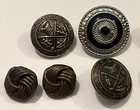 Mixed Lot Of 24 Vtg Gold Silver Buttons -  Variety   Some Matching