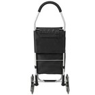 Tri 6 Wheels Black Shopping Trolley Folding Stair Climbing Grocery Cart W  Bag