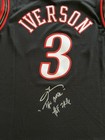 Allen Iverson Signed 76ers Mitchell   Ness Swingman Jersey Bas The Answer Hof