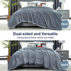 Large Thick 3 Layers Soft Flannel Queen Size Fleece Blanket For Bed