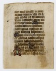 C 1450 French Illuminated Book Of Hours Vellum Leaf Gradual Psalms Gold Initials