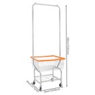 Laundry Cart With Hanging Rod  Large Capacity Clothes Cart  Rolling Laundry Cart
