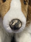 Collie Dog Plush Stuffed Animal Alley 14    Toys R Us Vintage White Brown Fur