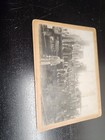Wwi Era Mounted Photograph Railroad Workers Train Locomotive Group Portrait