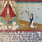 Vintage Tin Mexican Religious Ex Voto Retablo Catholic Folk Art