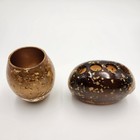 Vtg Nicole Miller Gold Rush Lucite Bathroom Toothbrush Holder Cup Set Regency