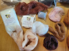 Fiber Arts  Felting Wool Destash Lot  Merino Wool Roving  Earthtones  Variety