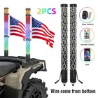 2x2ft Rgb Fat Spiral Whip Lights For Polaris Rzr Pro Xp Can Am X3 Teryx Krx41000