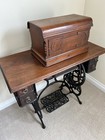 Very Rare Antique American  domestic  Treadle Sewing Machine
