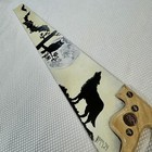 Vintage Saw Art Hand Painted Wolf Bat Owl Nature Halloween Animals