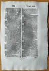 Original Incunable Leaf Bonaventura Opuscula Strasbourg Husner  a  - 1495