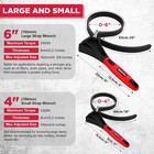 2-piece Rubber Strap Adjustable Wrench Set Diameter 4  And 6   Oil Filter Pipe J
