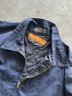 Vintage 70s 80s Union Zip Up Eisenhower Style Mechanic Jacket Size Large Blue