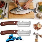 2 Pcs 3-in-1 Multifunctional Vegetable Peeler With Wooden Handle julienne Slicer