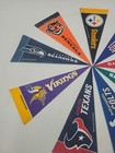 Vintage Set Of 9 Nfl Football Mini Pennant 9  X 4  Felt Banner Flag Lot 