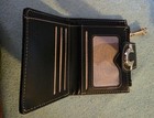 True Religion Black Logo Wallet Zip Closure With Id Window   Credit Card Slots