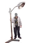 Antique Industrial Floor Lamp 120 Lbs Biggest Medical Rare 92     Pulley   Wheels