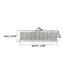 100pcs Ribbon Crimp Clamp Ends 25mm Cord End Clasp For Diy Craft Silver Tone
