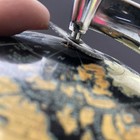 Vtg Rare 1940   s Weber Costello 12    Black Ocean Globe Chrome Base Please Read